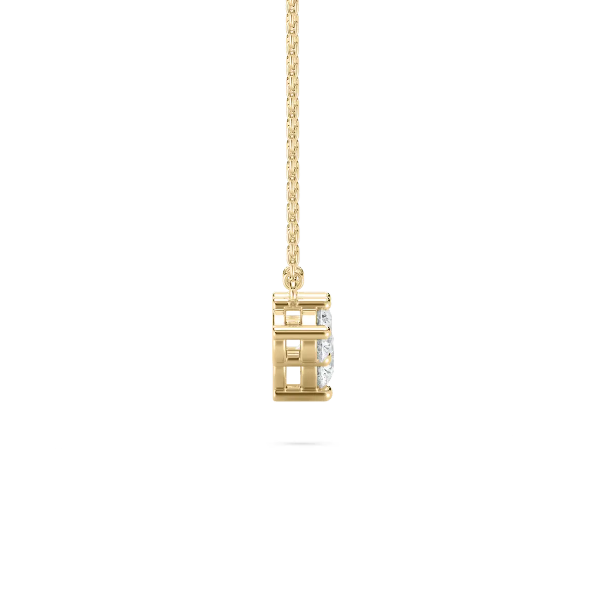 Round Three Stone Diamond Vienna Pendant