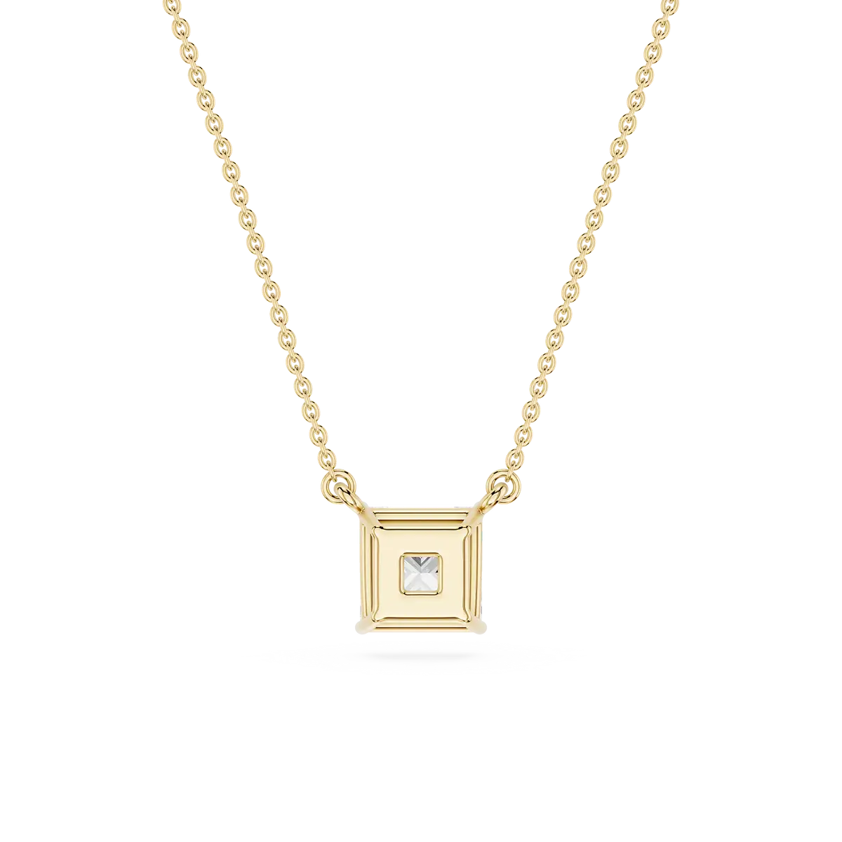 1 Carat Princess Lab Grown Diamond 4 Prong Solitaire Pendant