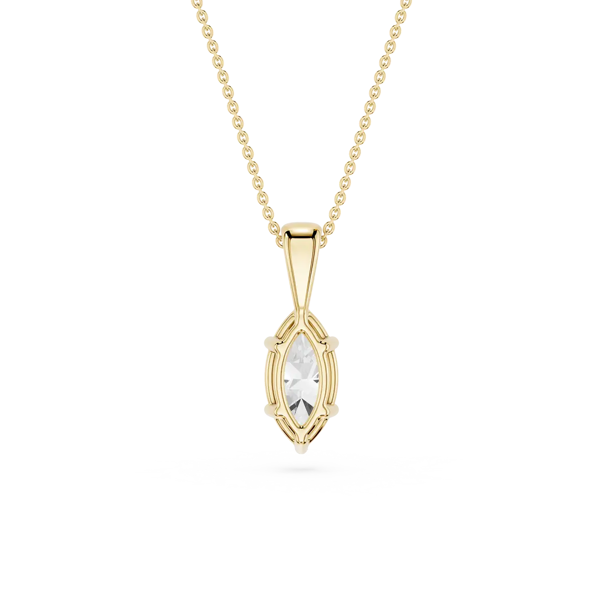 1 Carat Marquise Lab Grow Diamond Classic 6 Prong Solitair Pendant