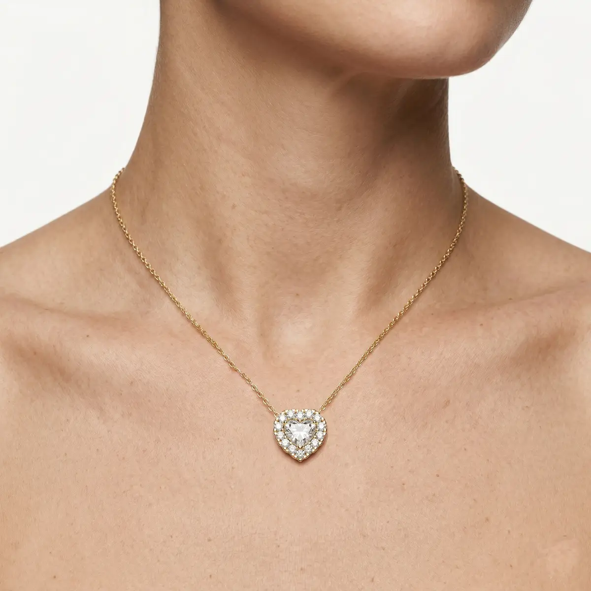 2 CTW Heart Lab Grown Diamond Halo Pendant