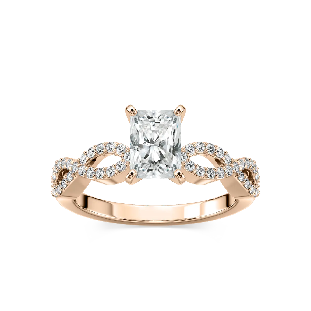 1 Carat Radiant Diamond Allure Infinity Ring