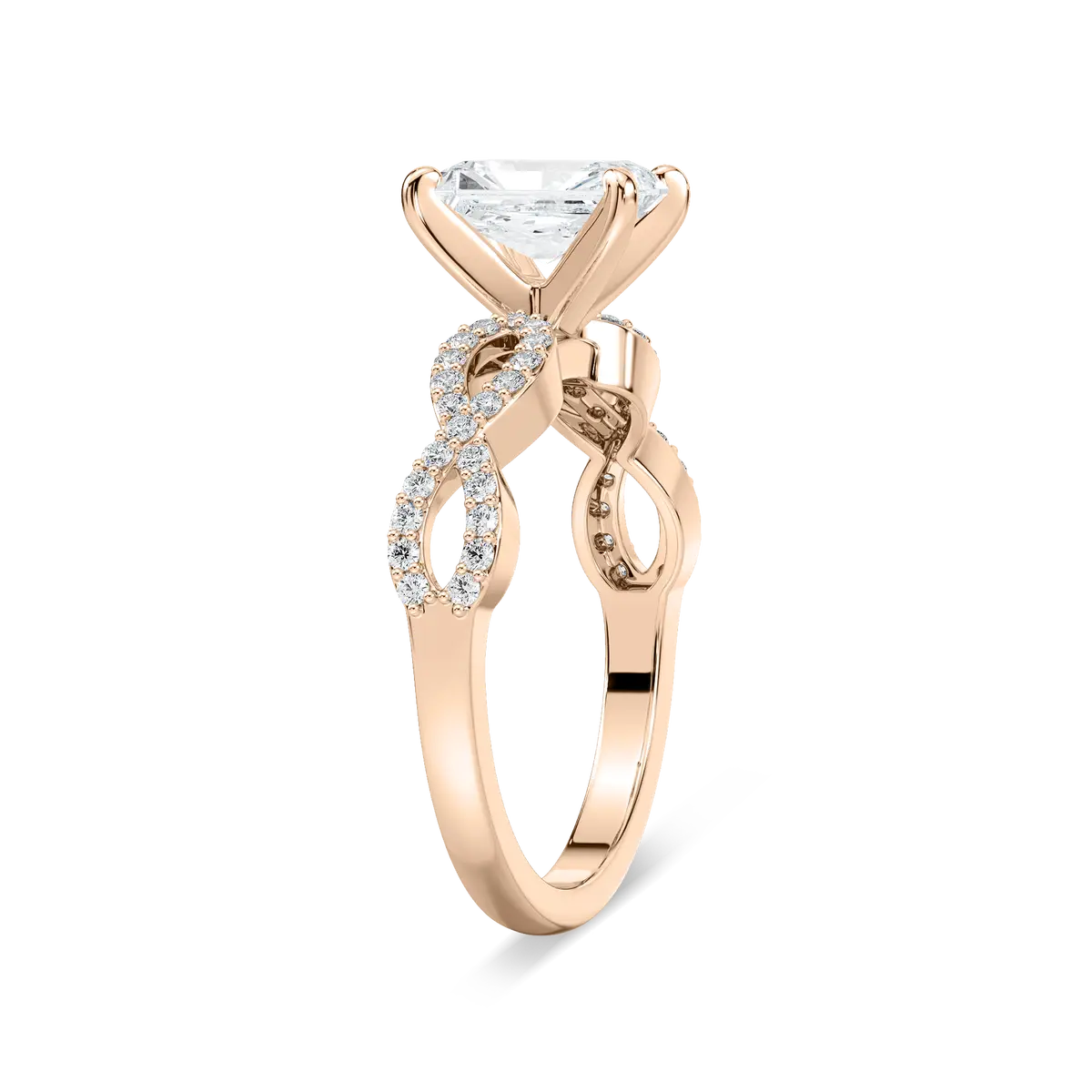1 Carat Radiant Diamond Allure Infinity Ring