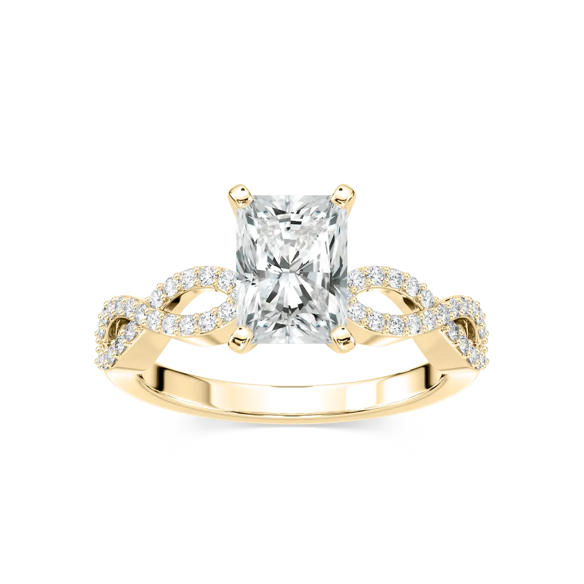 1.50 Carat Radiant Diamond Allure Infinity Ring