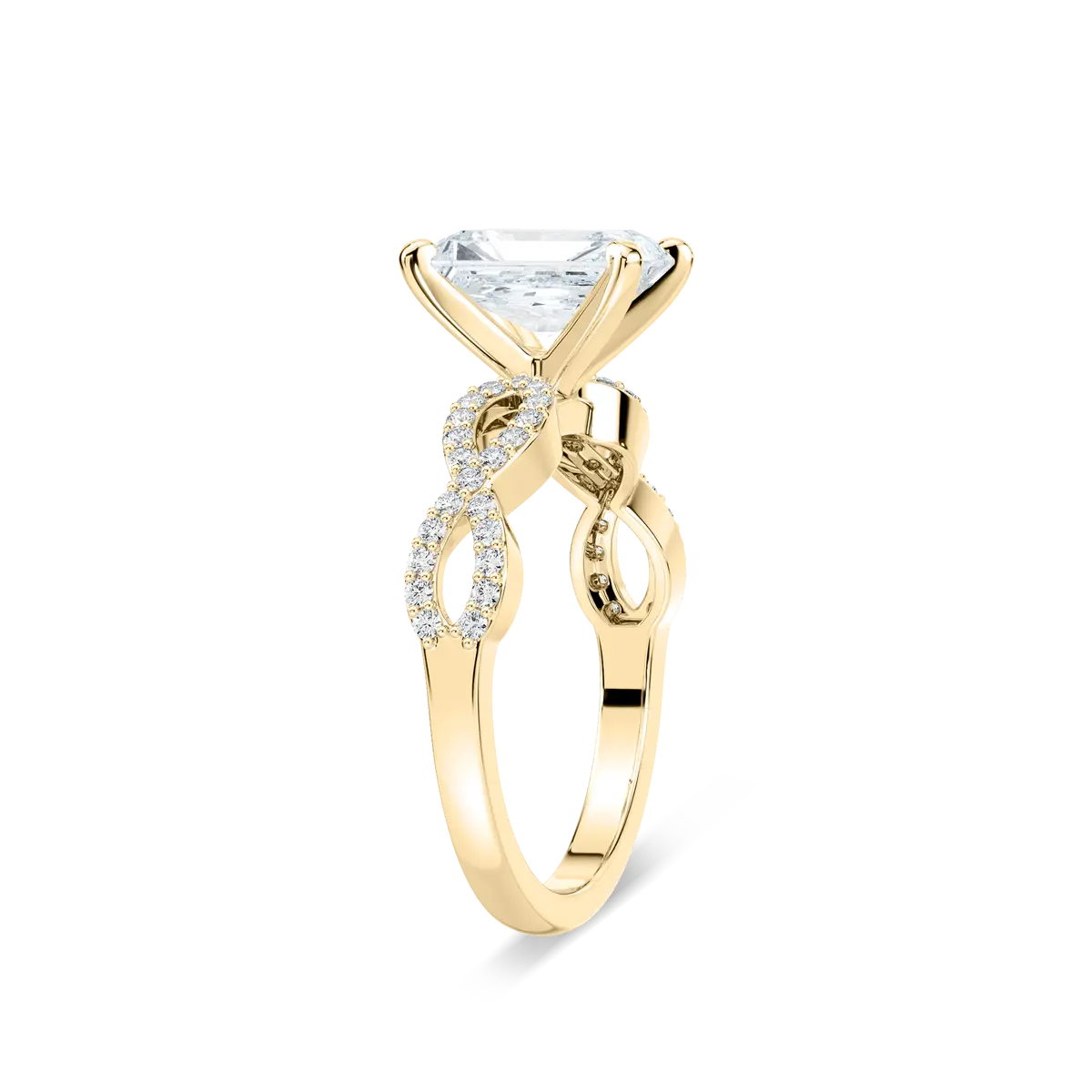 1.50 Carat Radiant Diamond Allure Infinity Ring