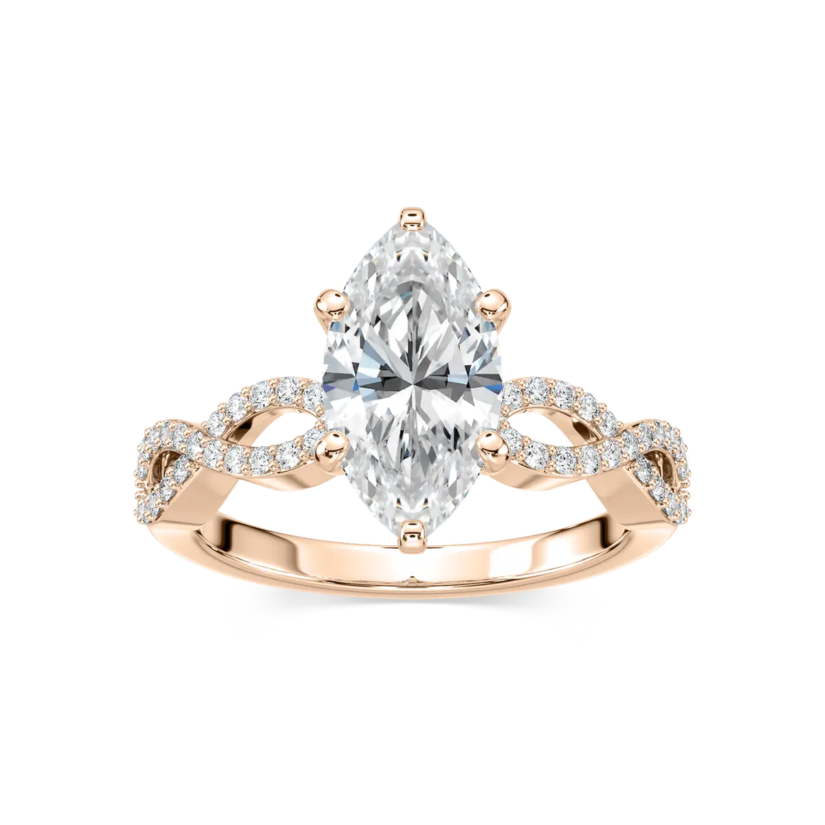 2 Carat Marquise Diamond Allure Infinity Ring
