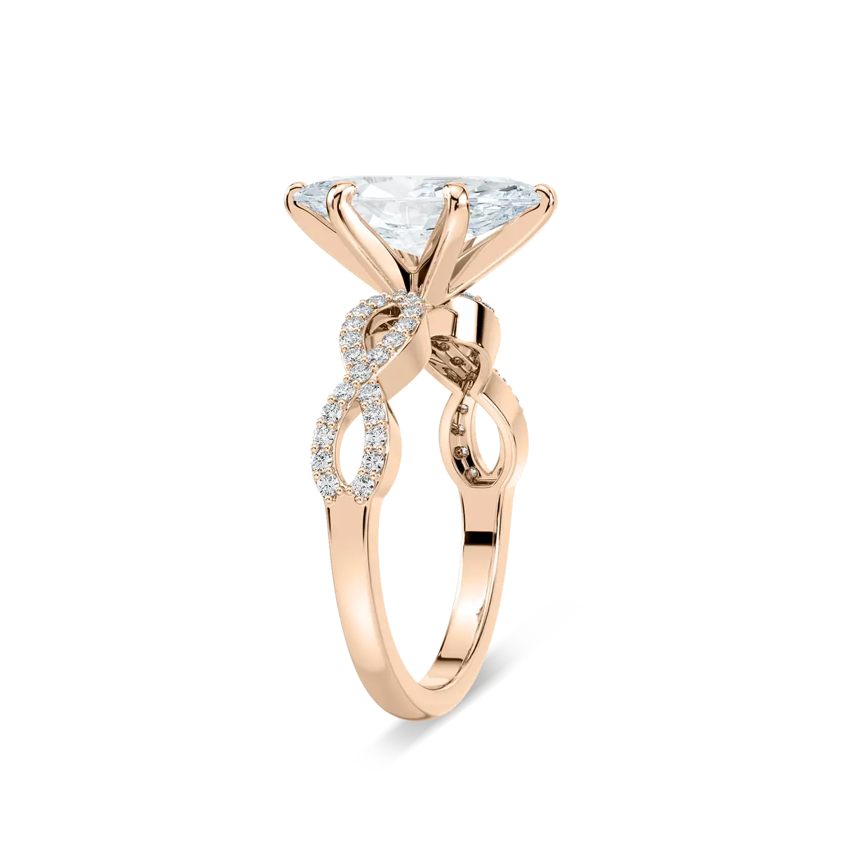 2 Carat Marquise Diamond Allure Infinity Ring