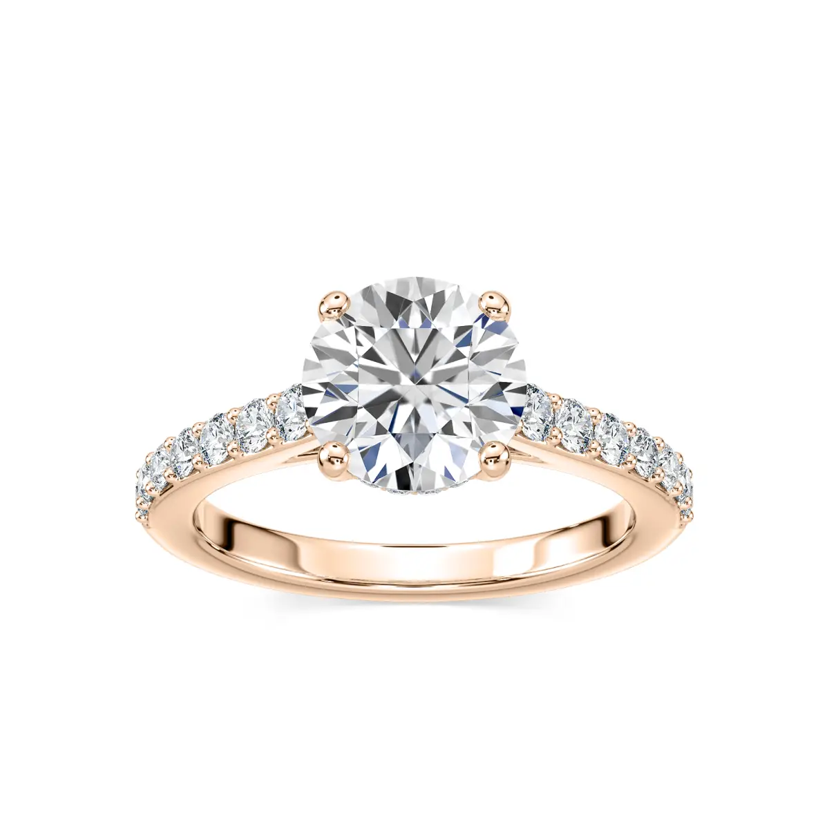 2 Carat Round Diamond Angel Ring