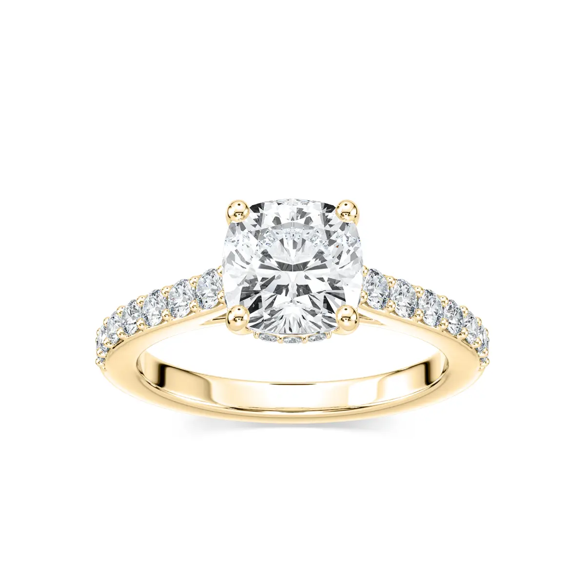 2 Carat Cushion Shape Diamond Fancy Ring