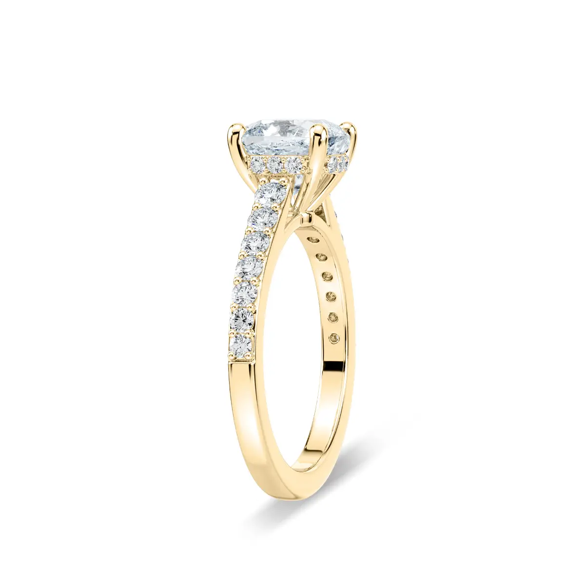 2 Carat Cushion Shape Diamond Fancy Ring
