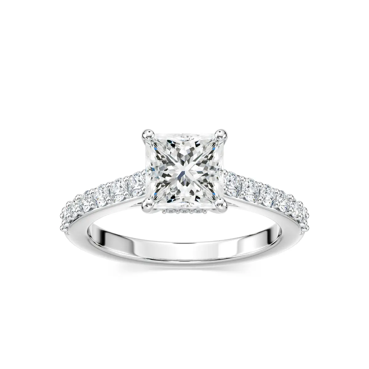 1.50 Carat Princess Diamond Angel Ring