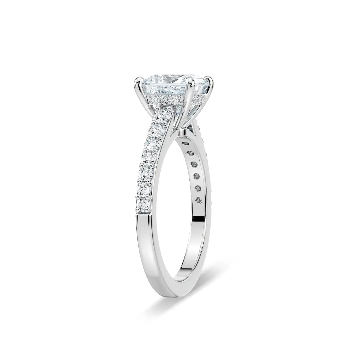 1.50 Carat Princess Diamond Angel Ring