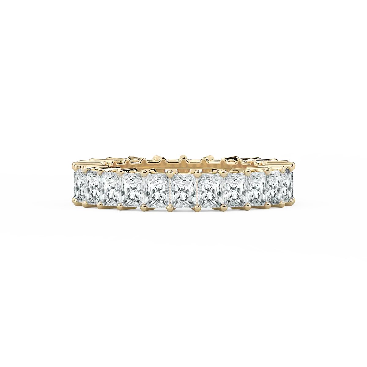 Luxury Radiant Lab Grown Diamond Eternity Wedding Band