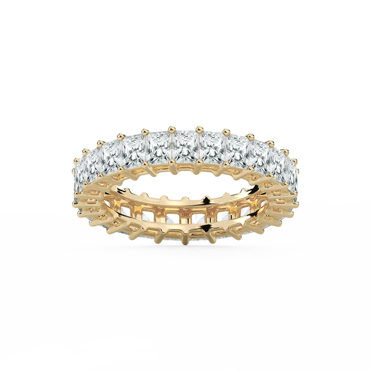 Luxury Radiant Lab Grown Diamond Eternity Wedding Band