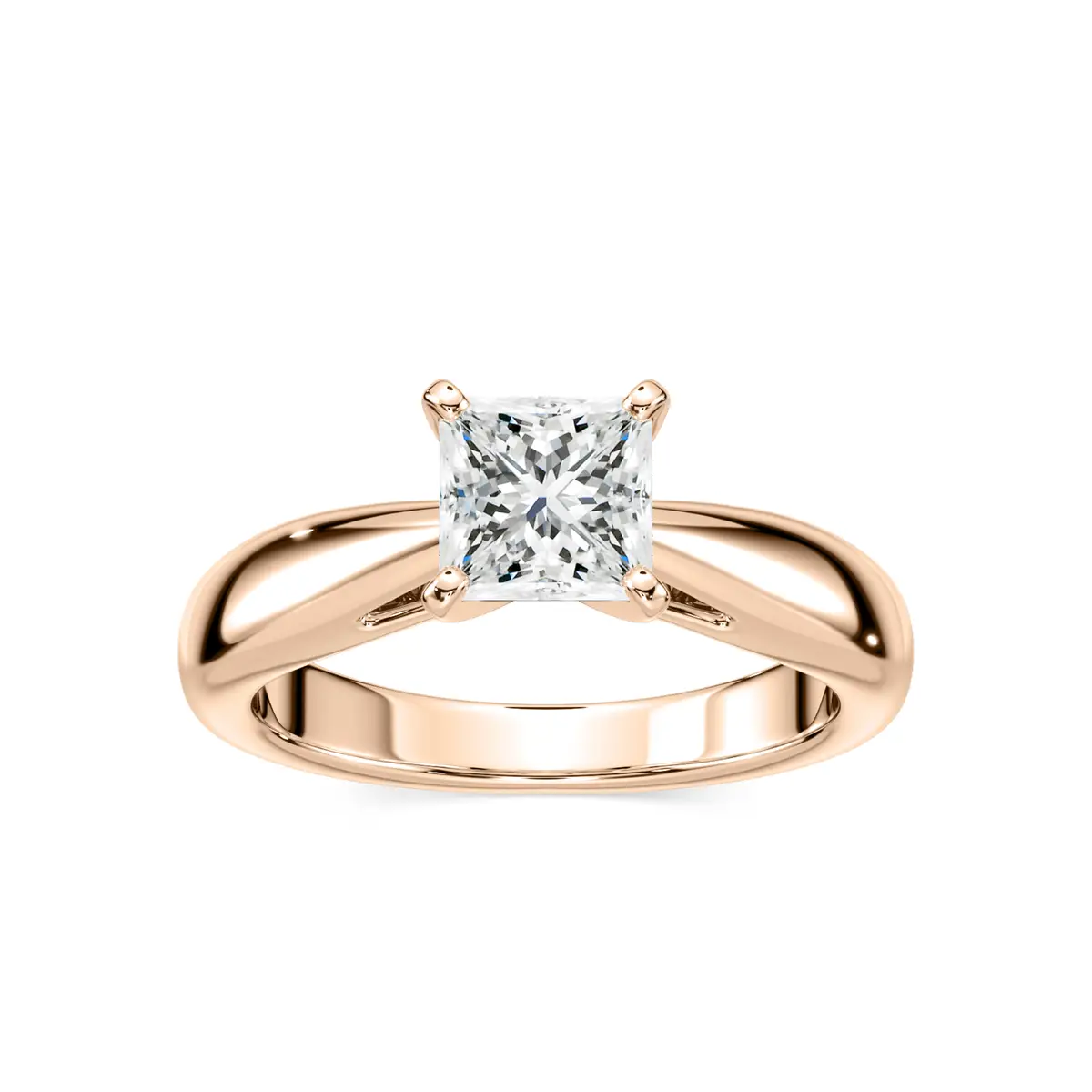 1 Carat Princess Diamond Bernice Solitaire Ring