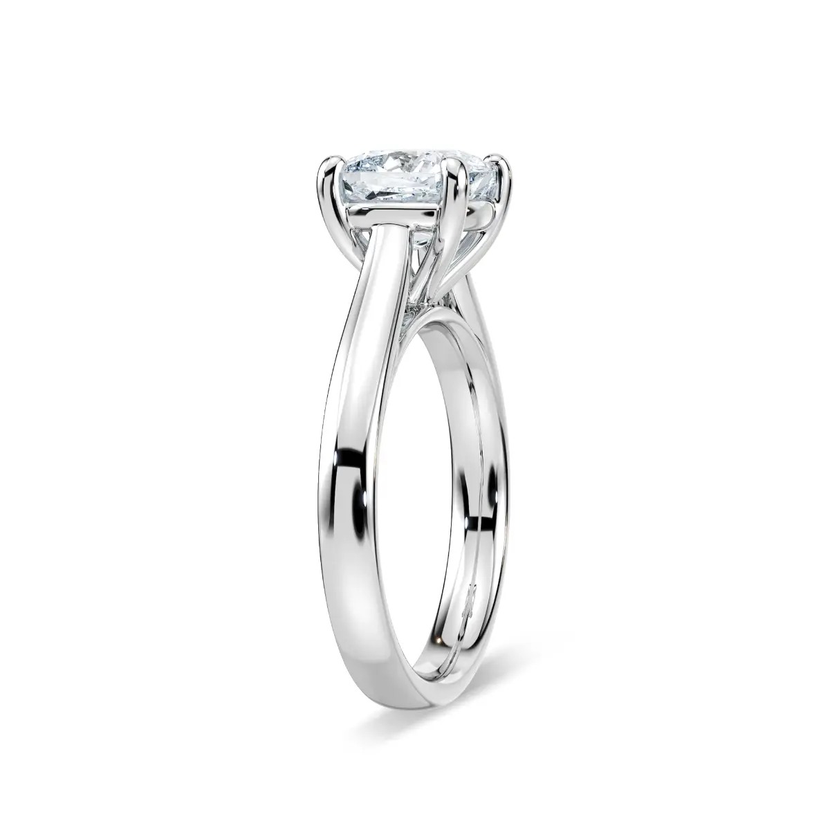2 Carat Square Cushion Shape Lab Diamond Solitaire Ring