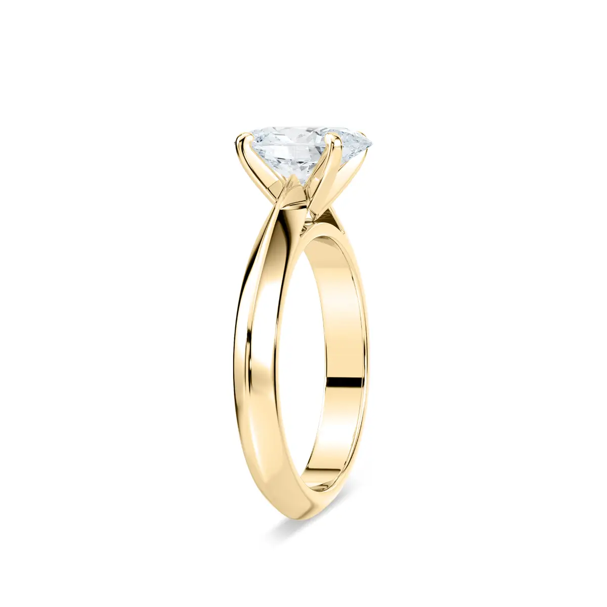 1.50 Carat Oval Diamond Solitaire Gold Ring for Women