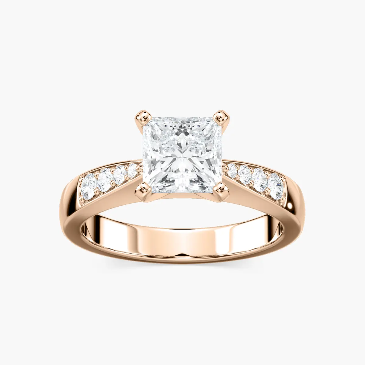 1.50 Carat Princess Diamond Accent Ring