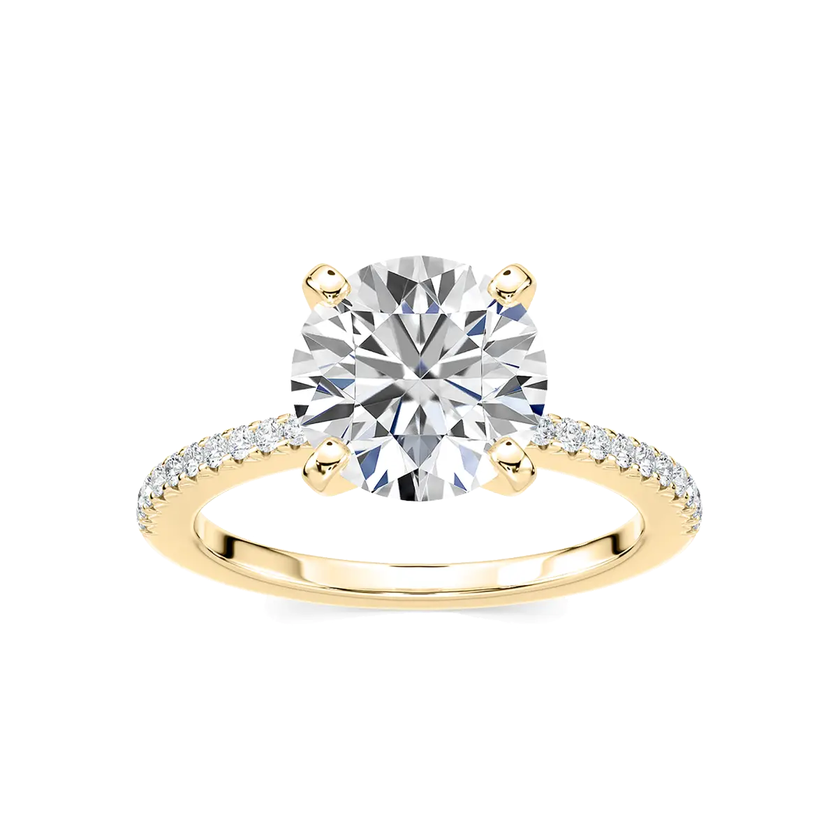 1.50 Carat Round Shaped Lab Diamond Rings