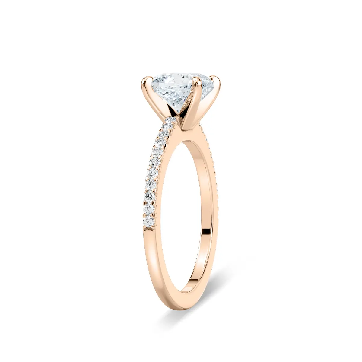 1.50 Carat Square Cushion Diamond Hope Accented Ring