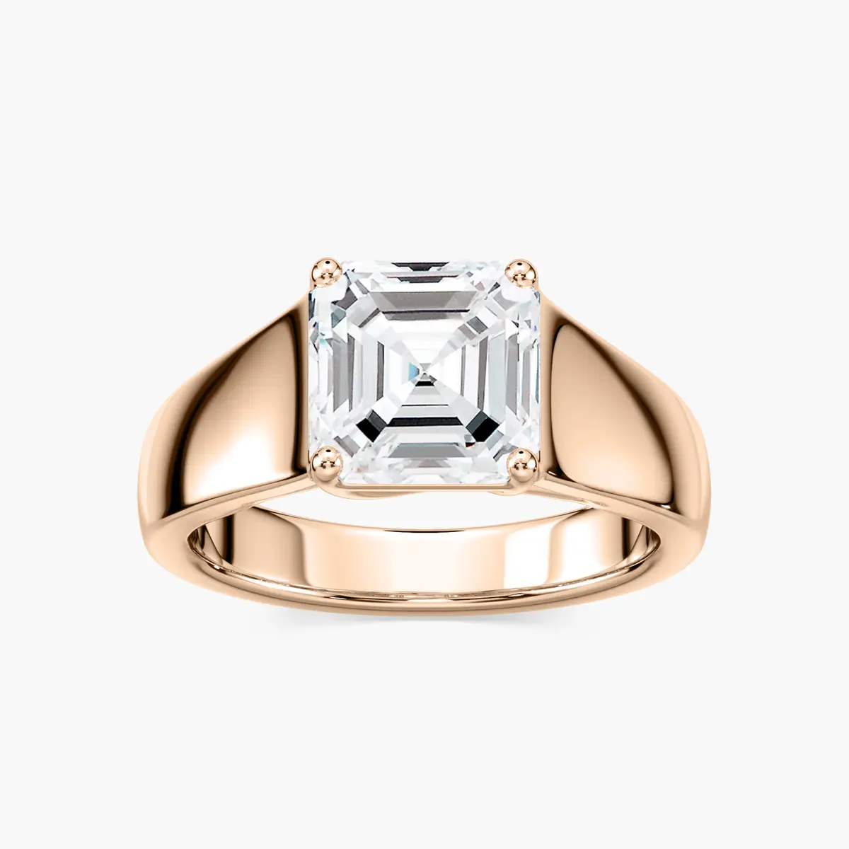 3 Carat Square Emerald Lucy Solitaire Ring