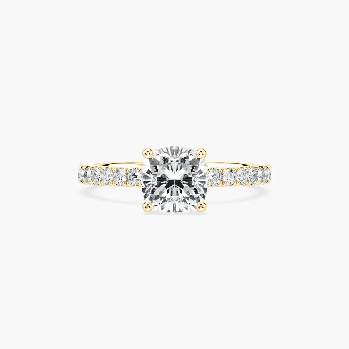 1.50 Carat Cushion Diamond Manhattan Ring