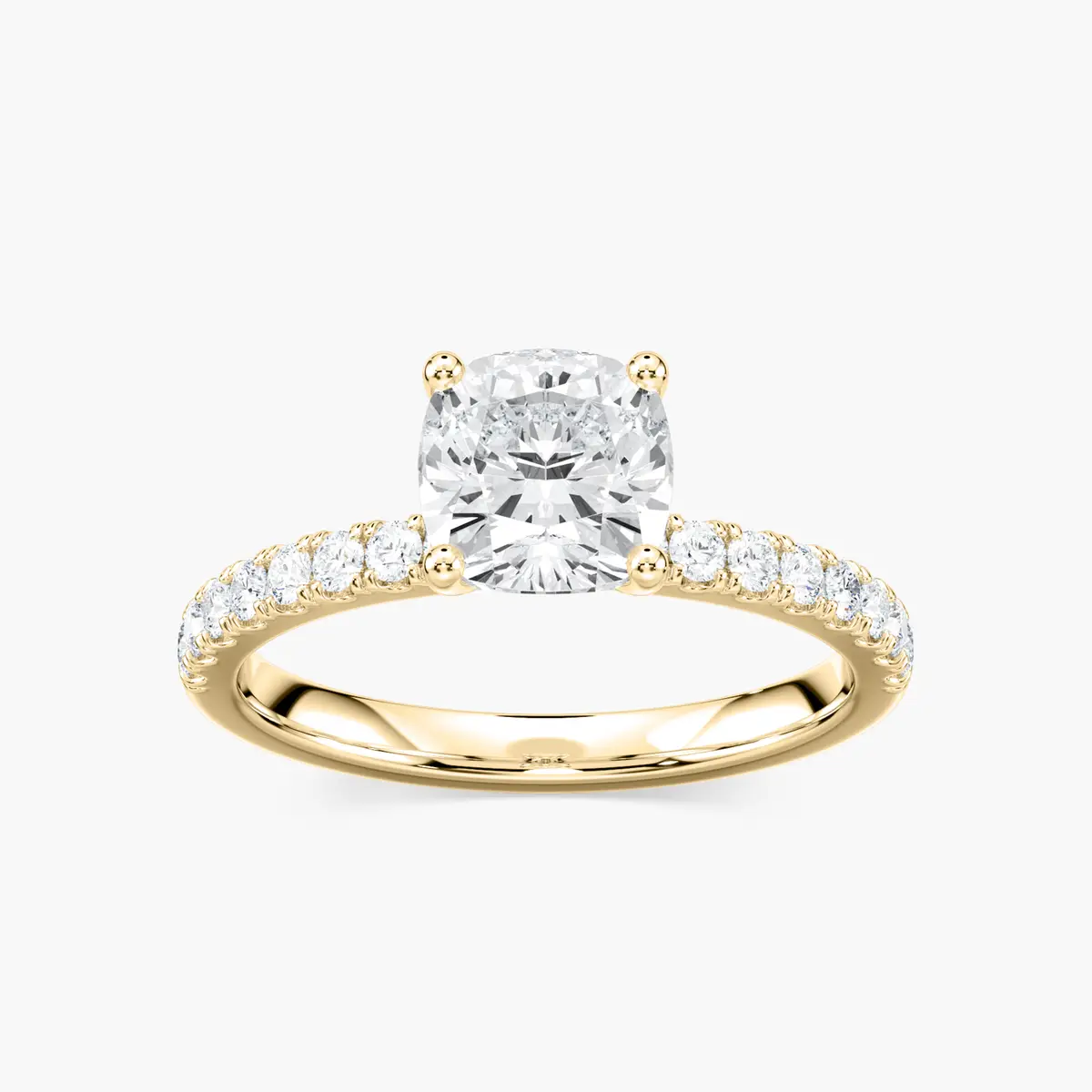 1.50 Carat Cushion Diamond Manhattan Ring