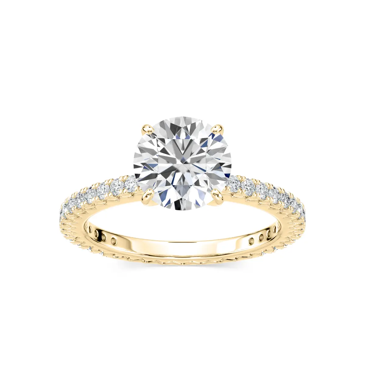 2 Carat Round Diamond Marilyn Accented Ring