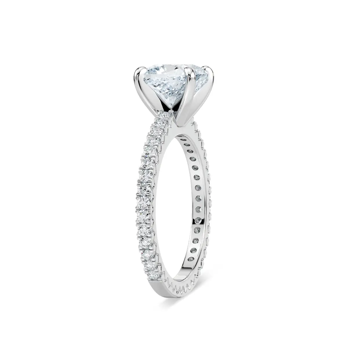 2 Carat Cushion Diamond Marilyn Accented Ring