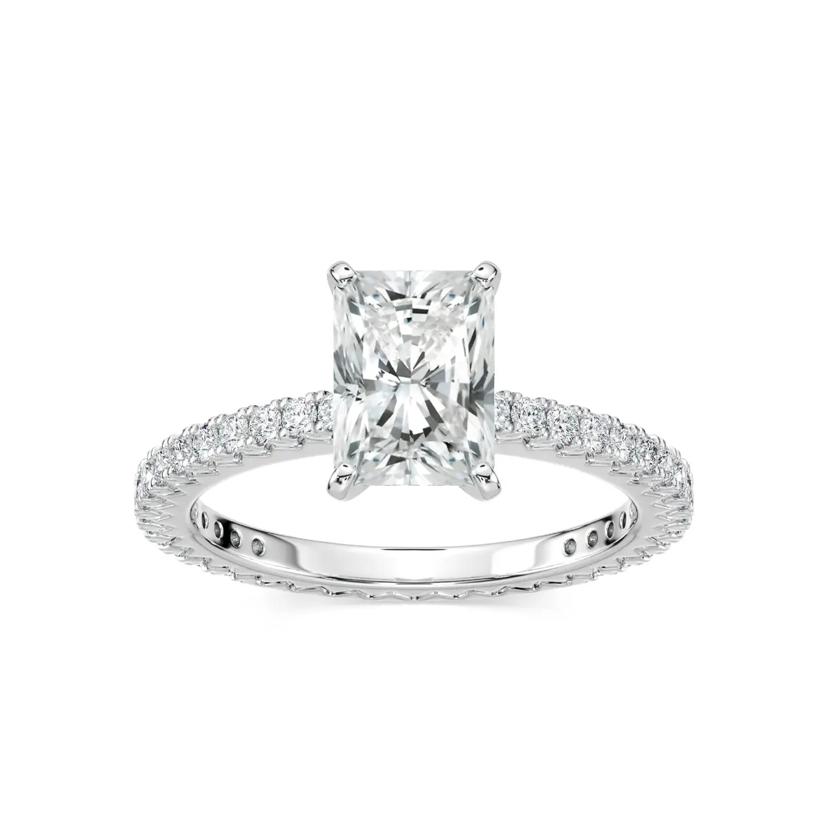 1.50 Carat Radiant Diamond Marilyn Accented Ring