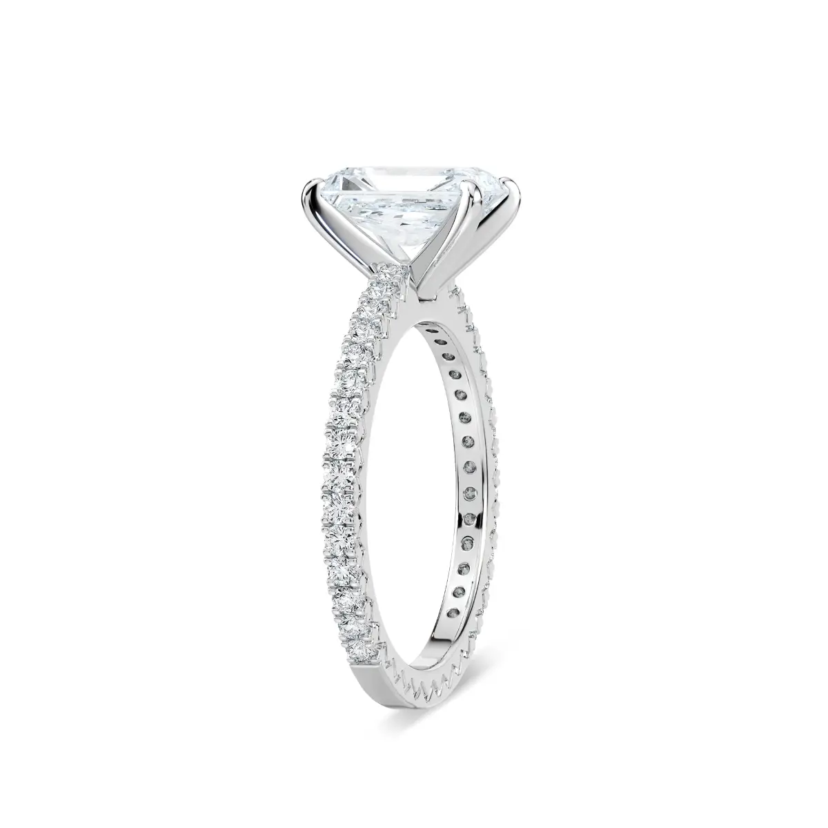 1.50 Carat Radiant Diamond Marilyn Accented Ring