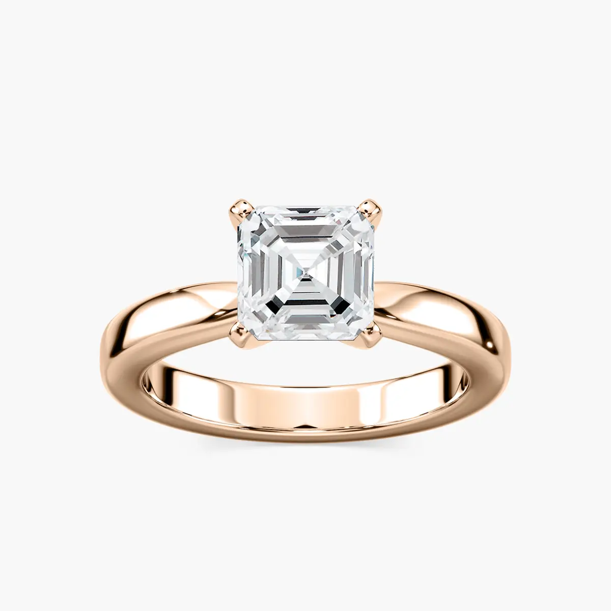 1.50 Carat Square Emerald Diamond Solitaire Ring