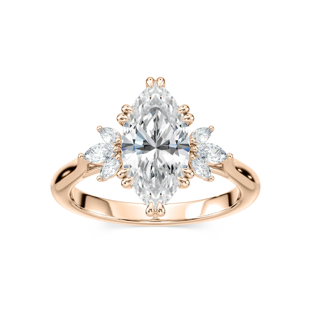 2 Carat Marquise Side Stone Nirvana Ring