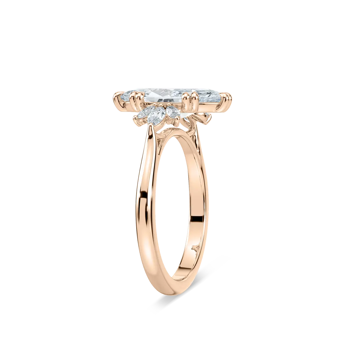 2 Carat Marquise Side Stone Nirvana Ring