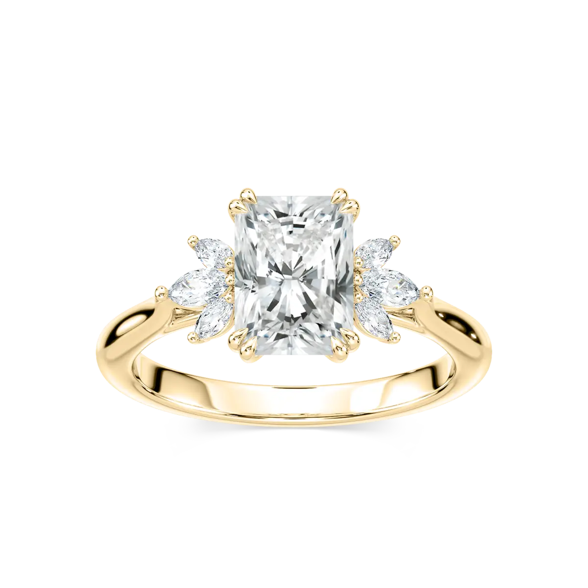 1.50 Carat Radiant Cut Lab Diamond Engagement Ring