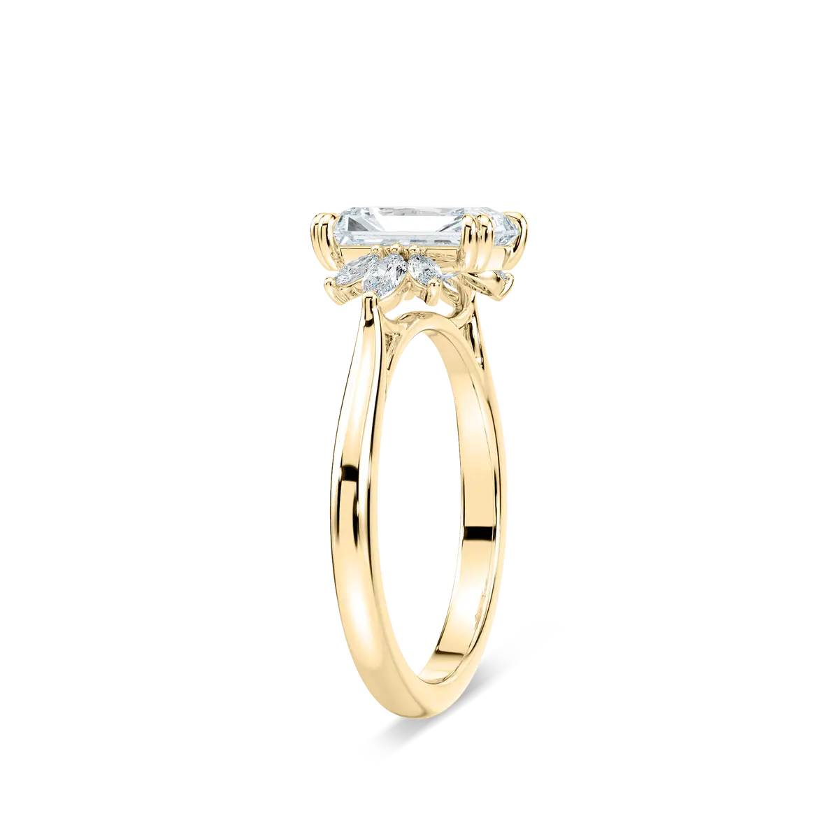 1.50 Carat Radiant Cut Lab Diamond Engagement Ring