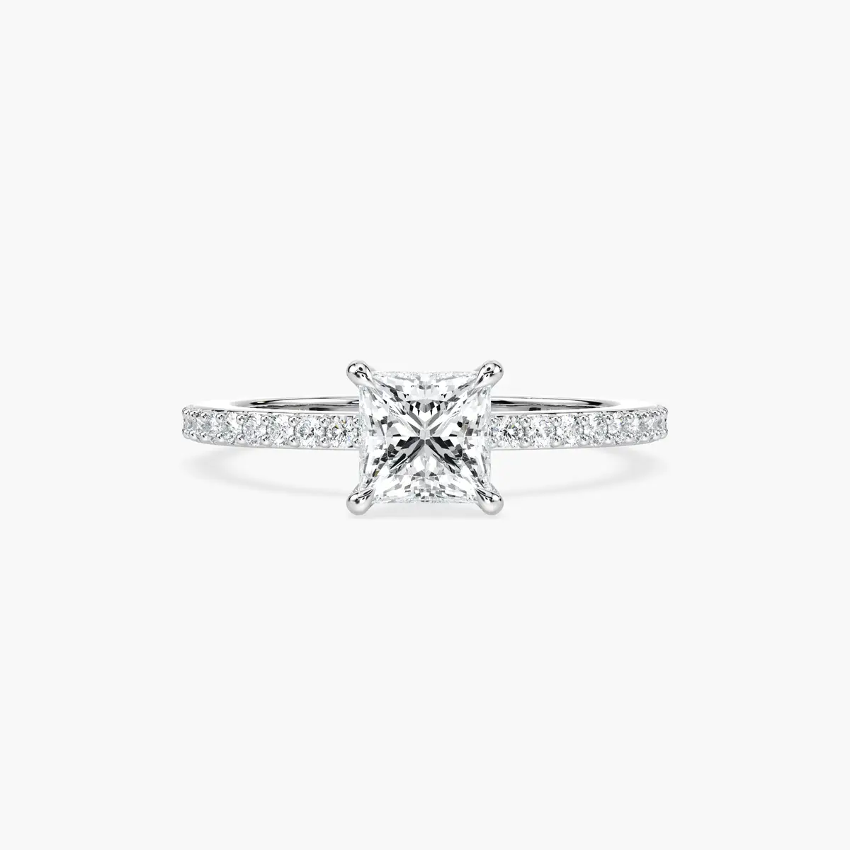 1 Carat Princess Side Stone Olivia Ring