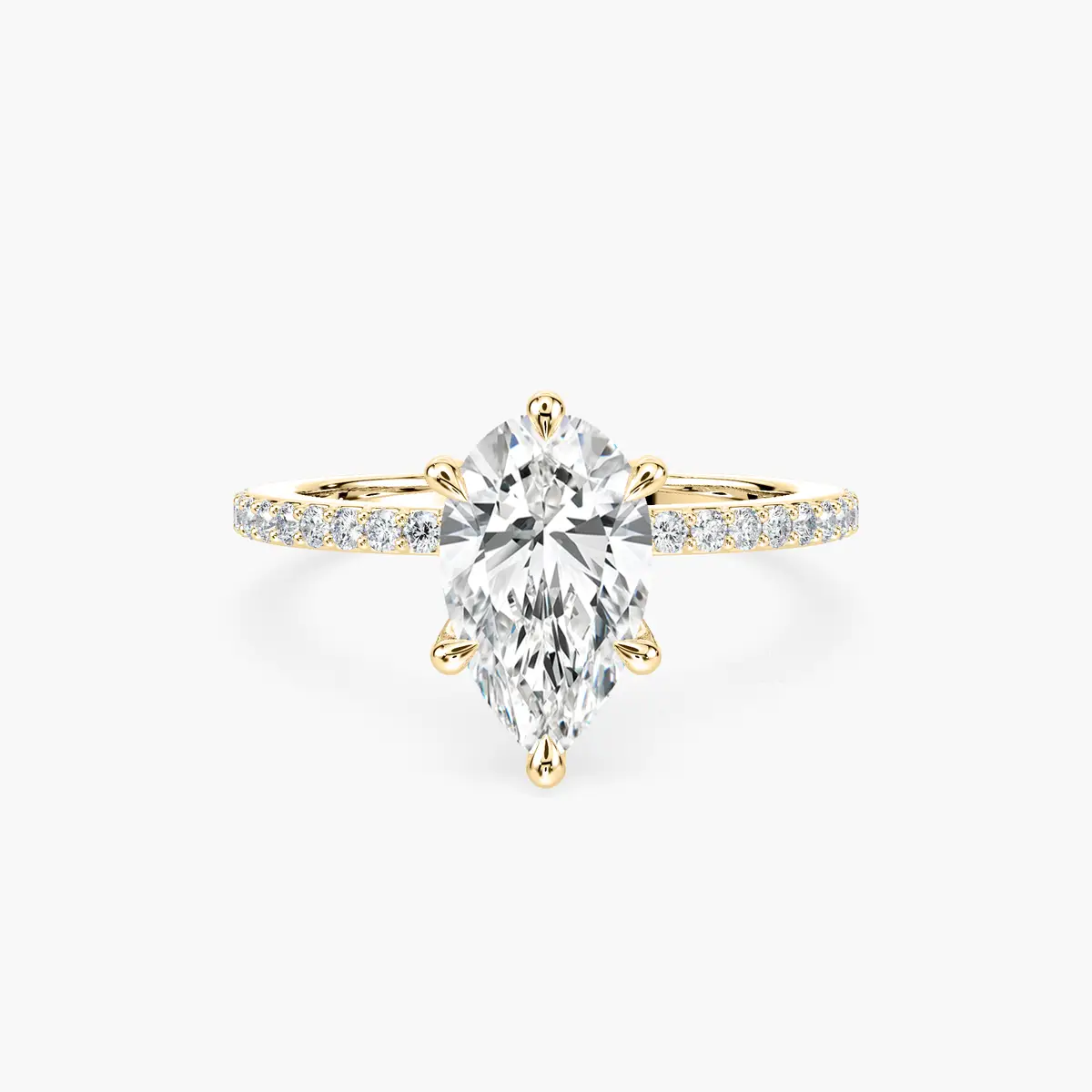 2 Carat Pear Diamond Olivia Accented Ring