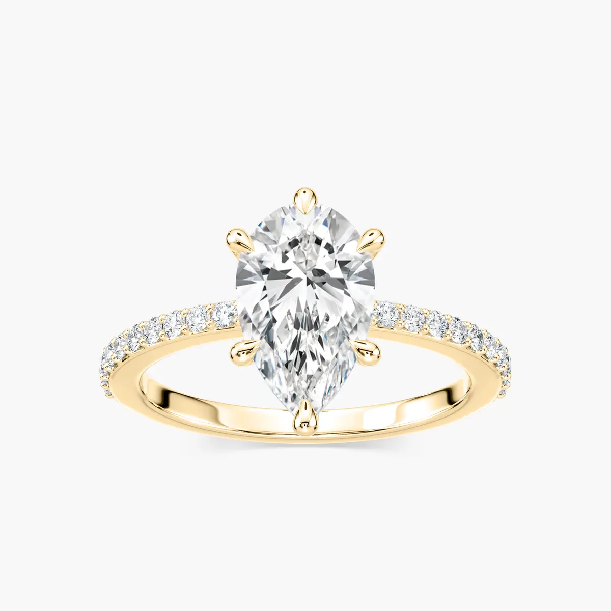 2 Carat Pear Diamond Olivia Accented Ring
