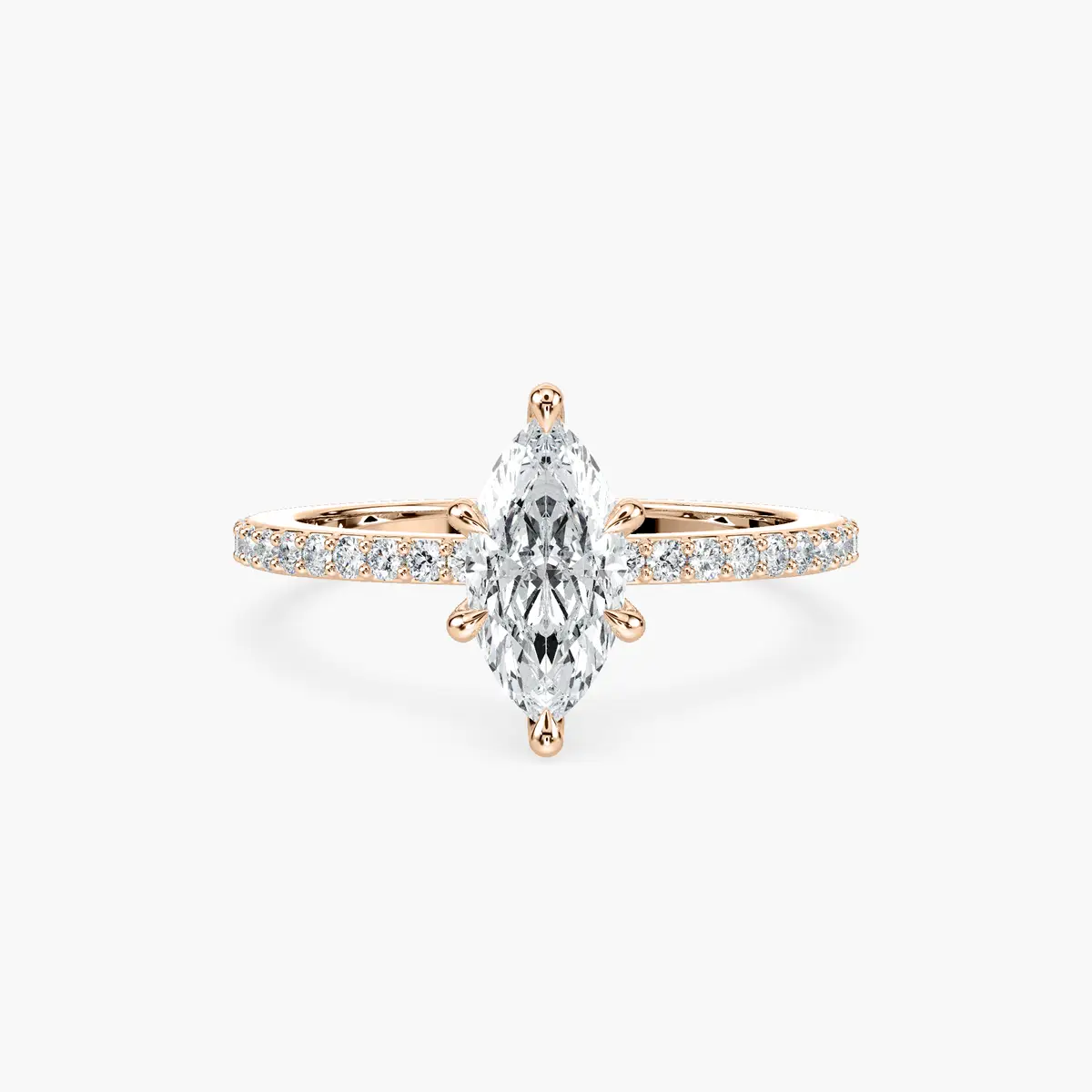 1 Carat Marquise Side Stone Olivia Accent Ring