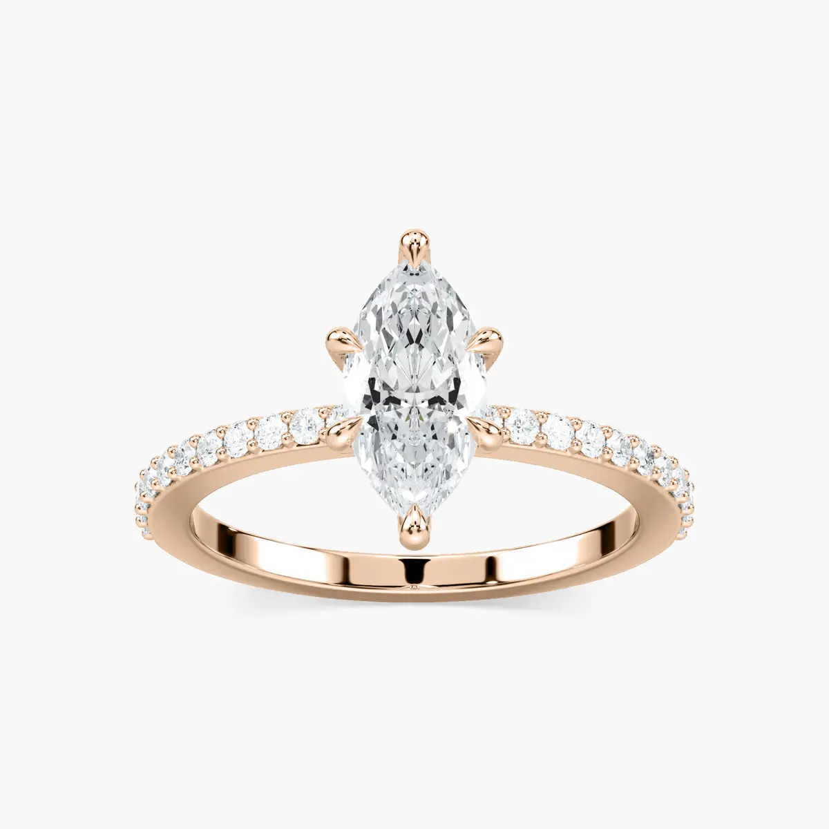 1 Carat Marquise Side Stone Olivia Accent Ring