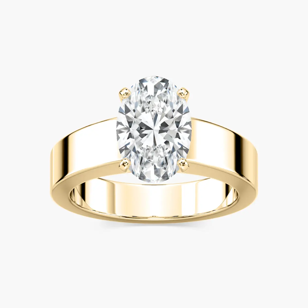 Oval Shape Solitaire Diamond Traditional Ring For Men