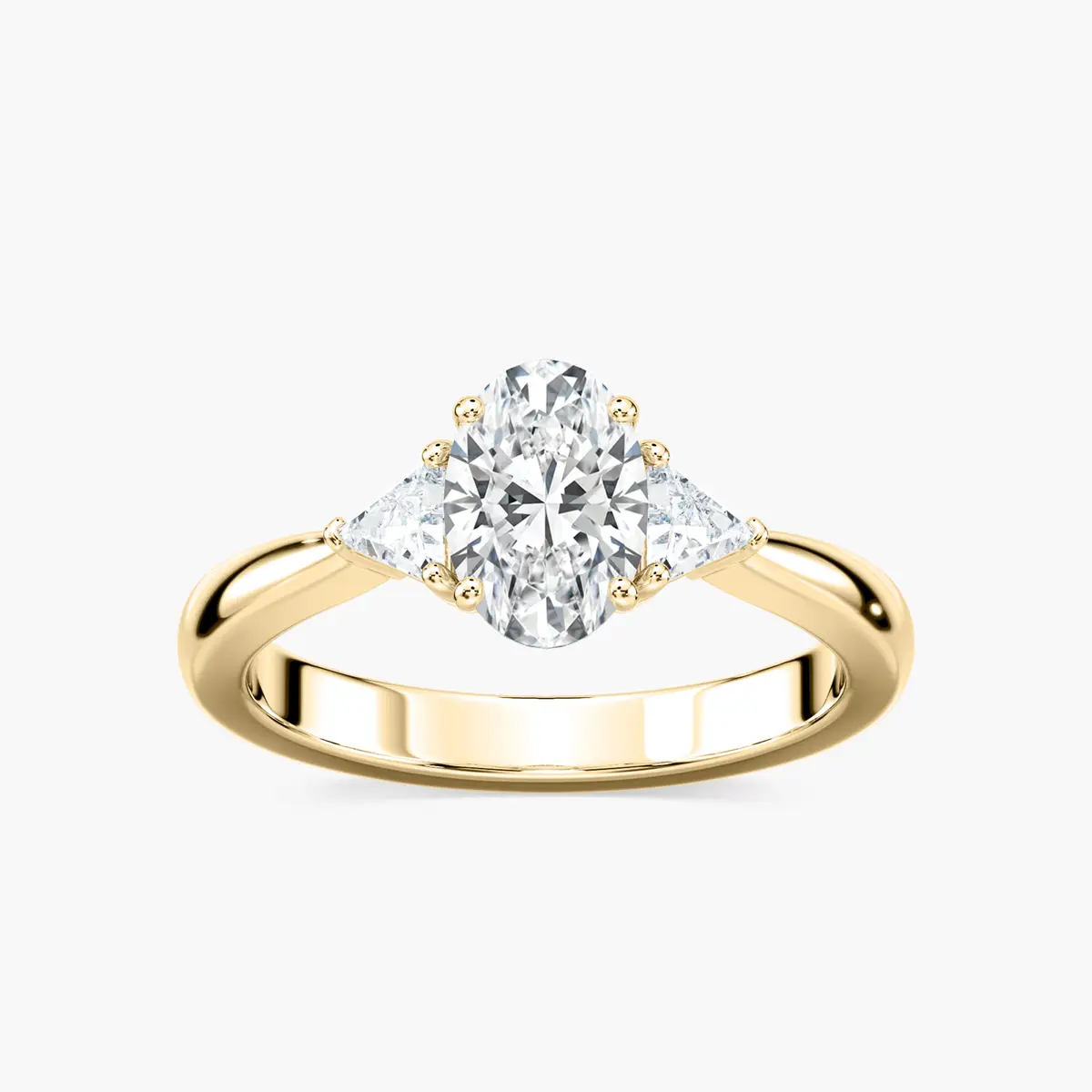 1 Carat Oval  Selma Three Stone Ring