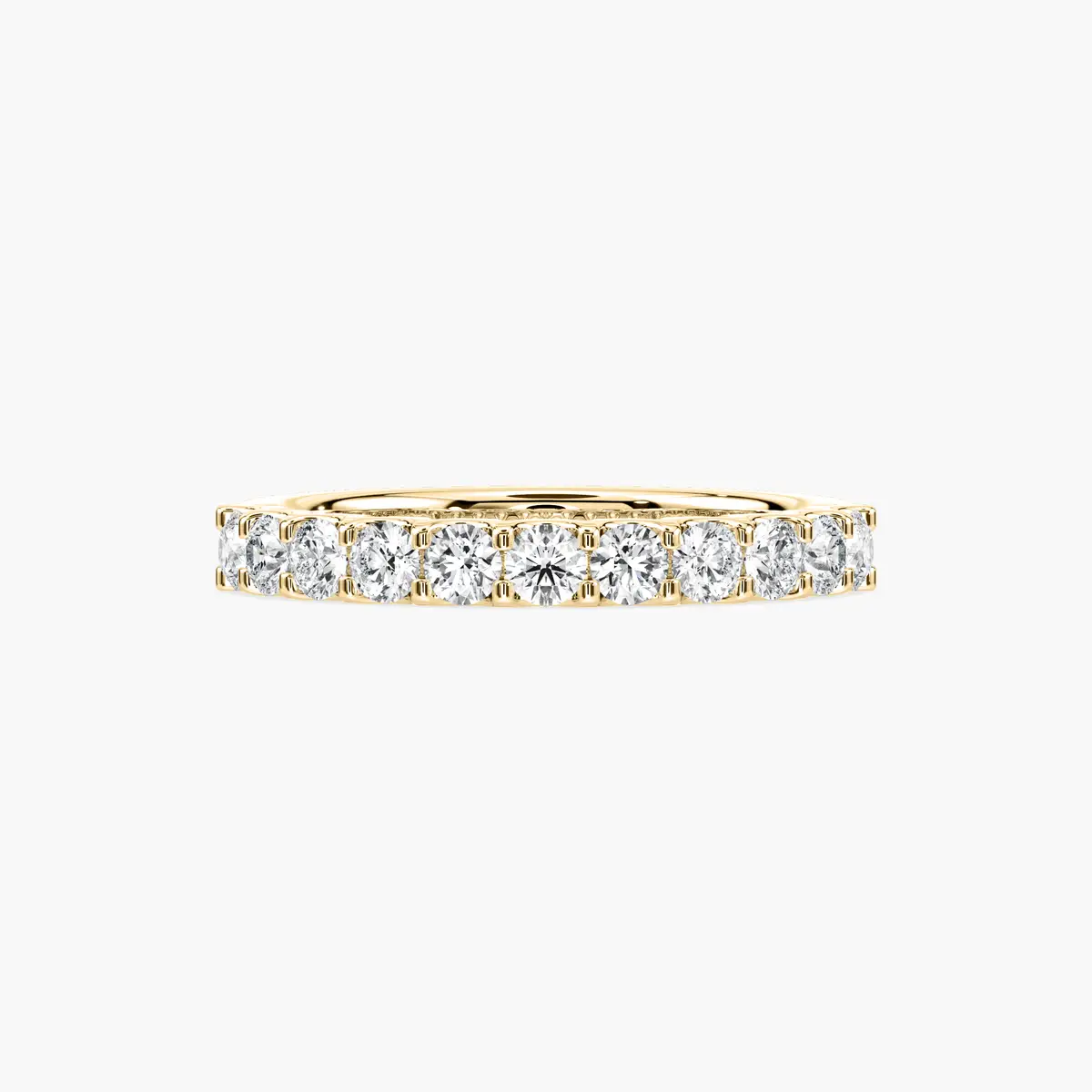 Modern Half Eternity Round Shape Diamond Band 