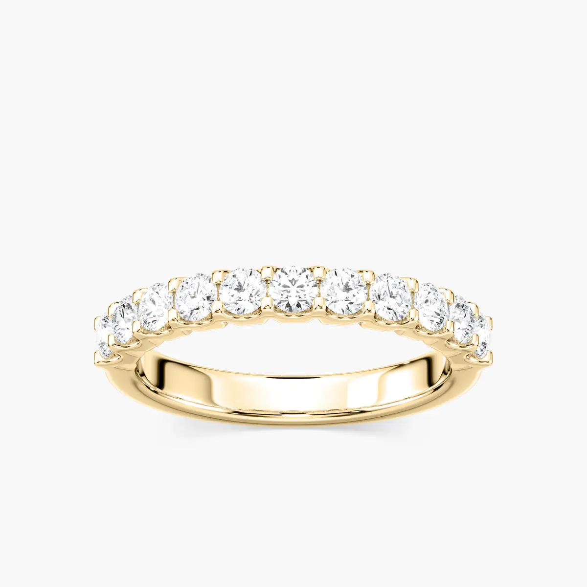 Modern Half Eternity Round Shape Diamond Band 