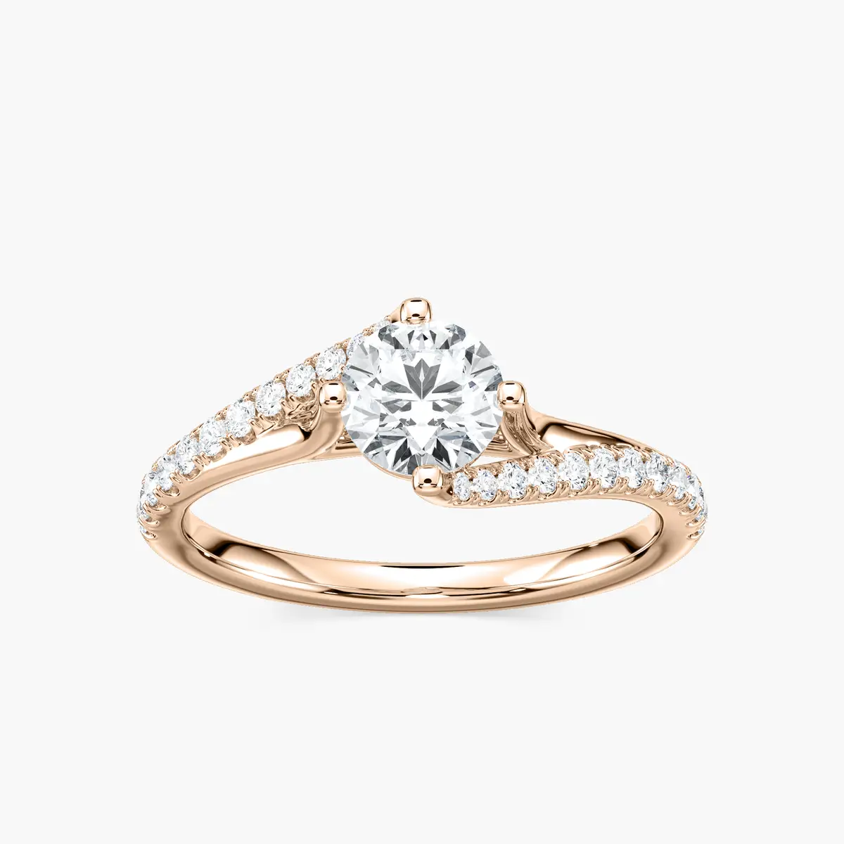1 Carat Round Shape Lab Grown Diamond Engagement Ring