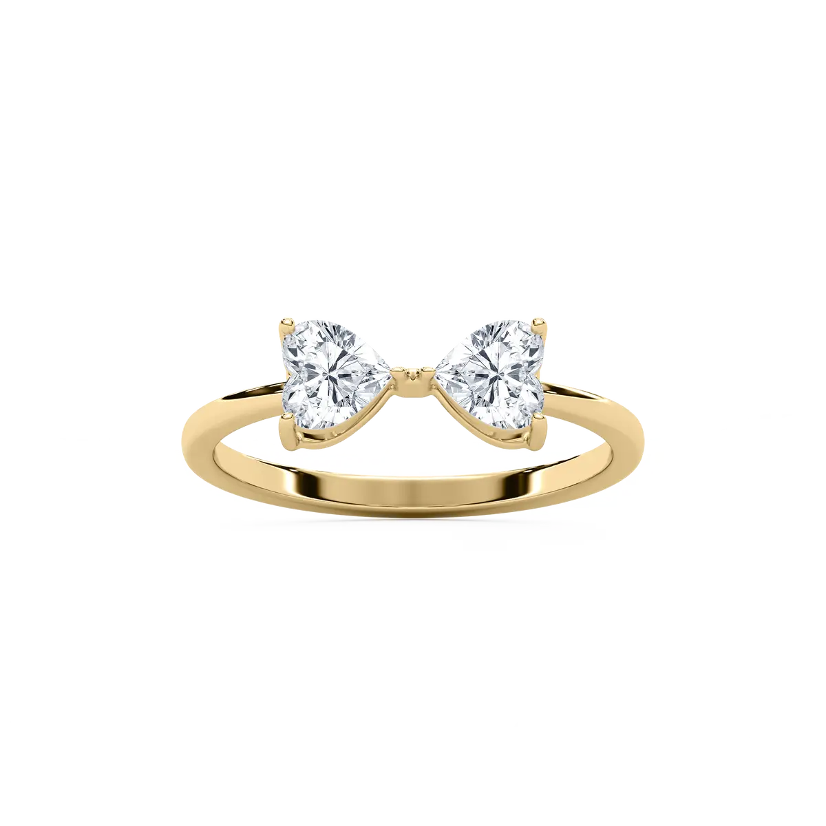 Modern Heart Ring With Lab Grown Diamond