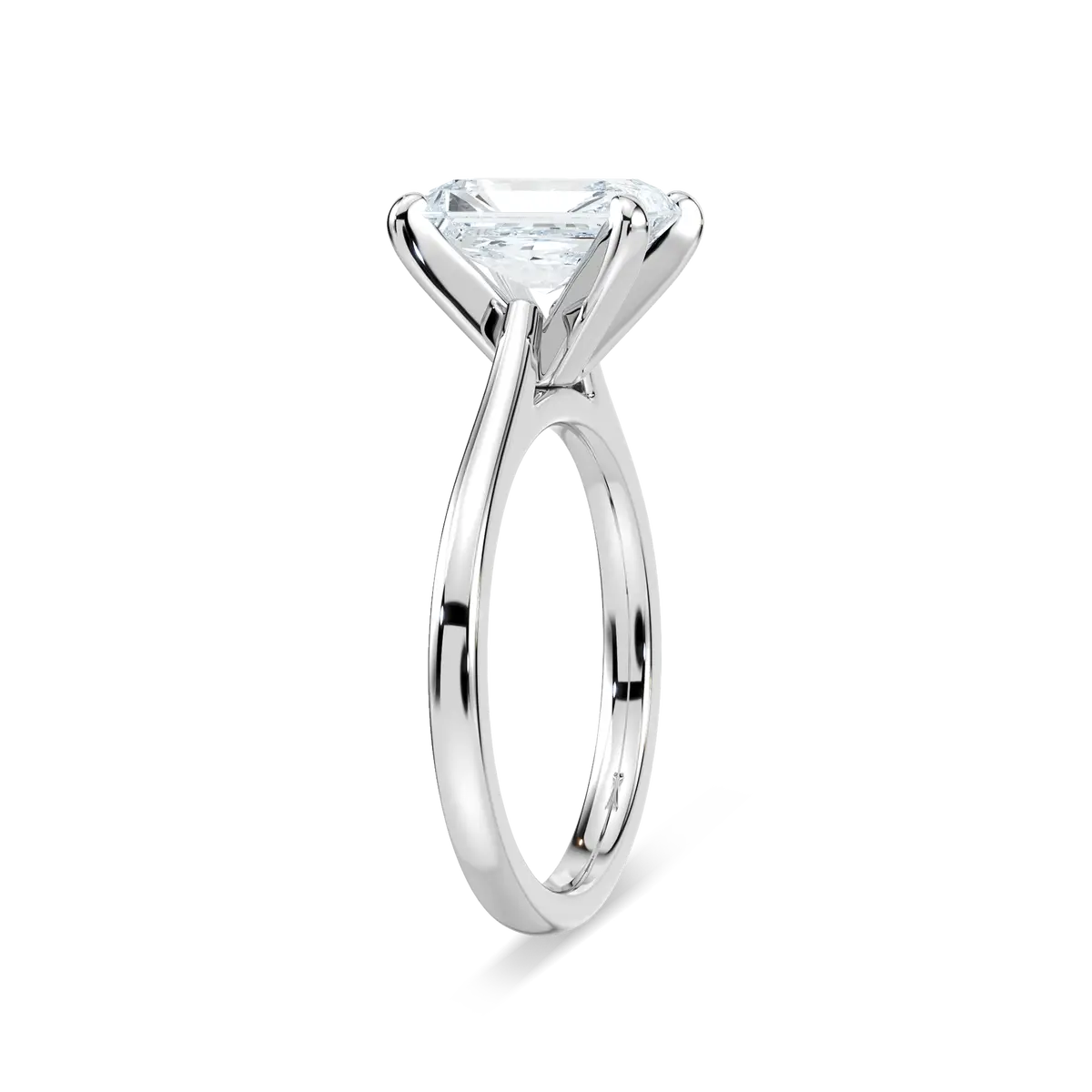 2 Carat Radiant Diamond Dior Solitaire Stackable Ring