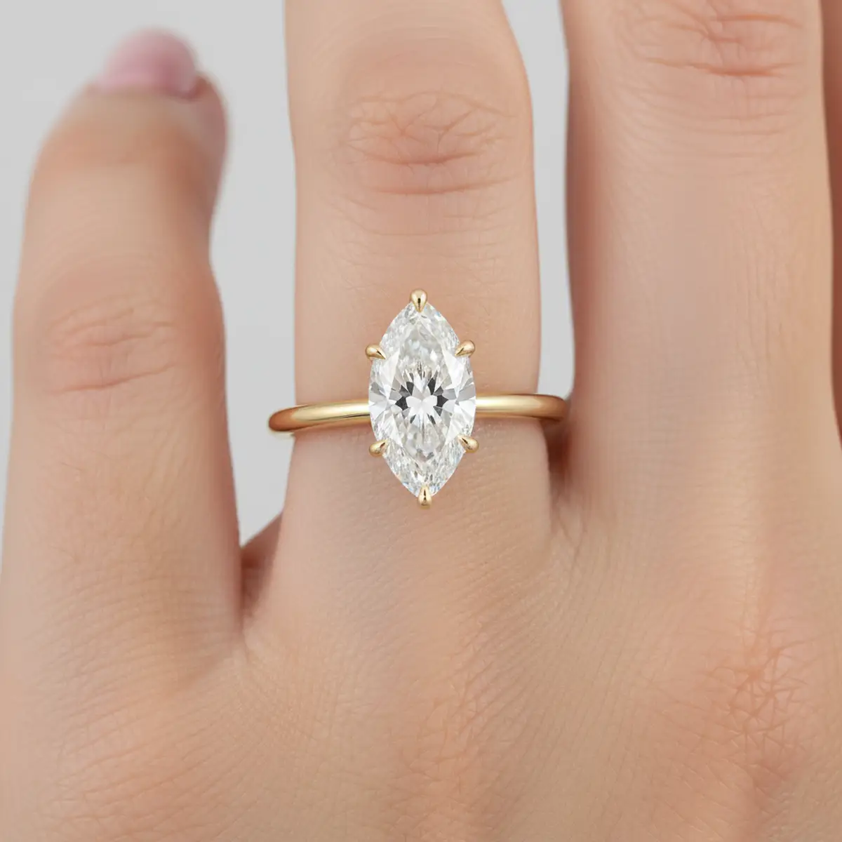 2 Carat Marquise Lab Grown Diamond Solitaire Ring