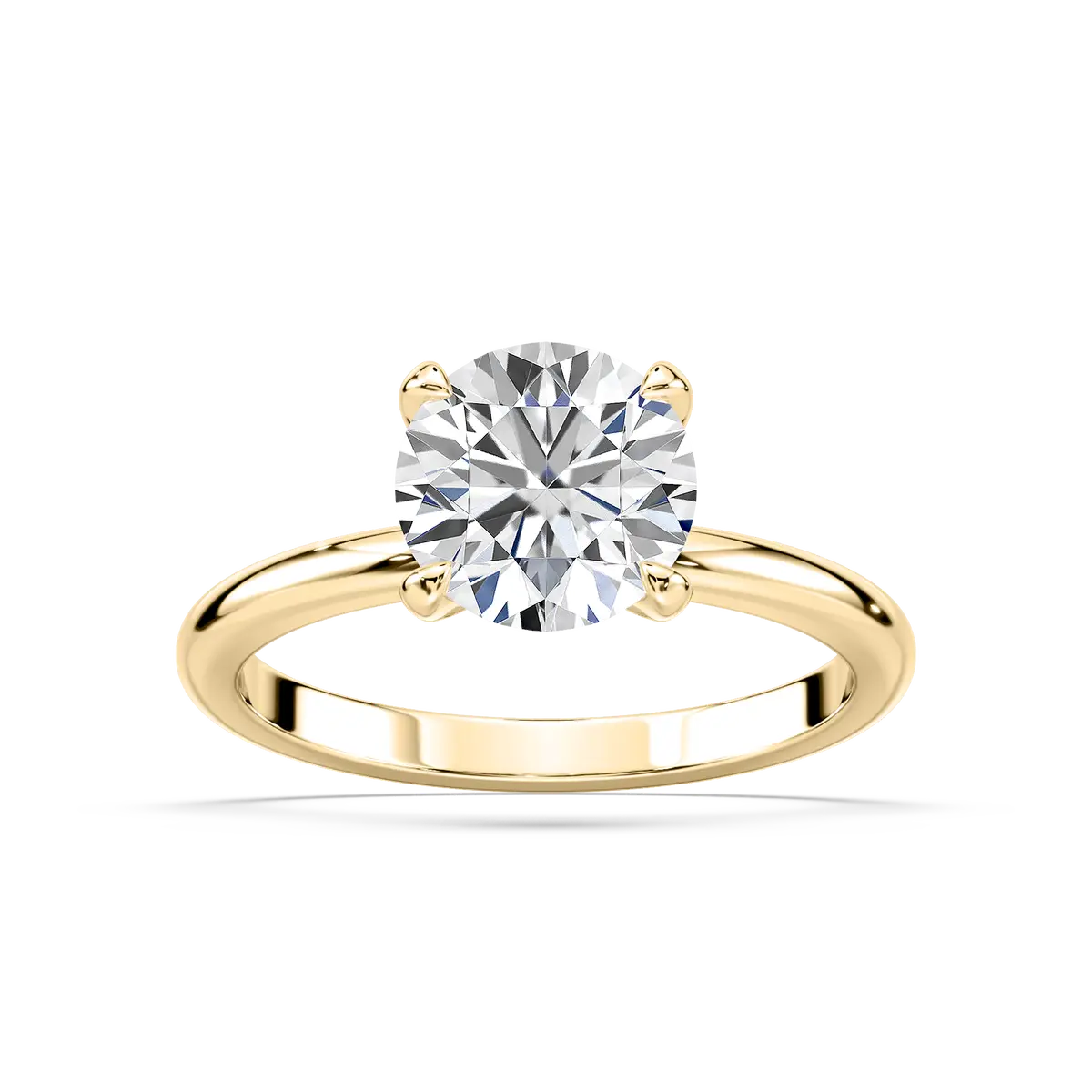 Round 2 Carat Lab Grown Diamond Solitaire Ring