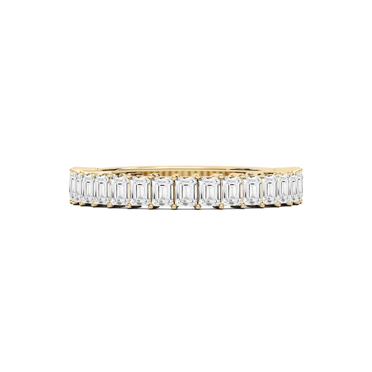 Lab Grown Emerald Shape Diamond Eternity Band